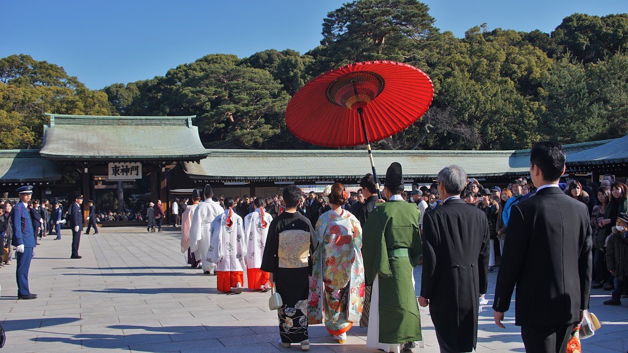 明治神宮にて