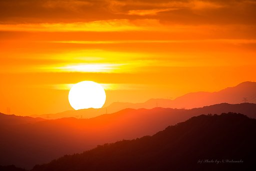 今日の夕日