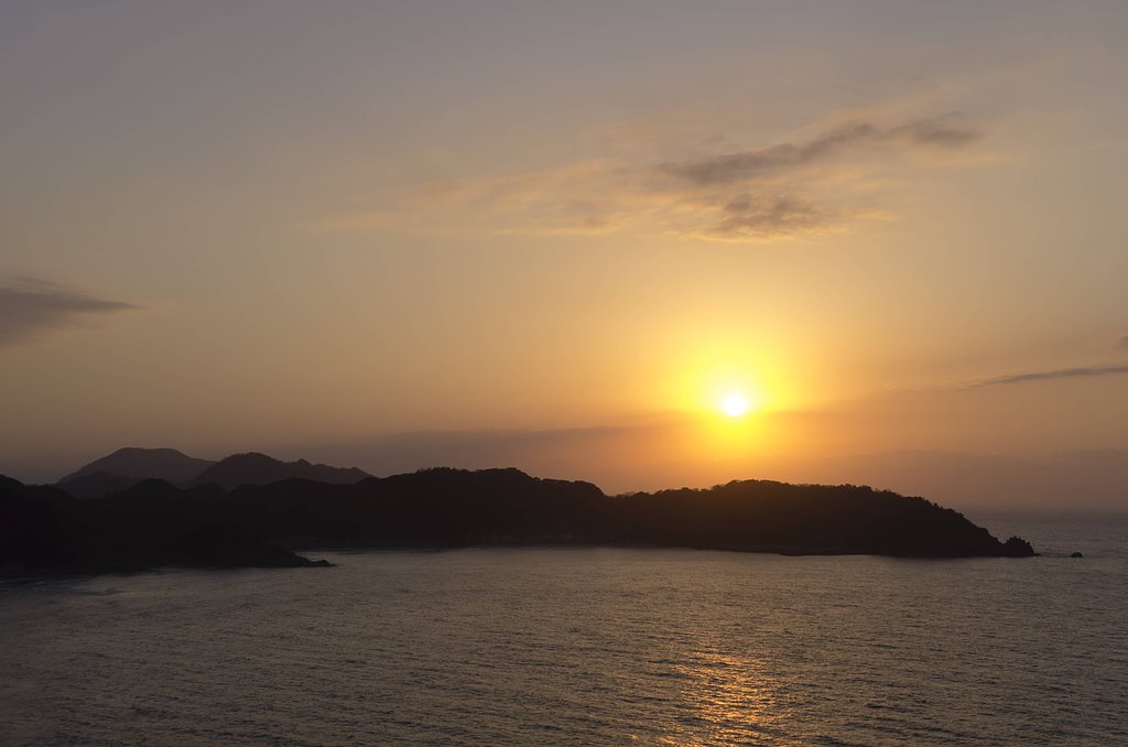 日本海の夕焼け。