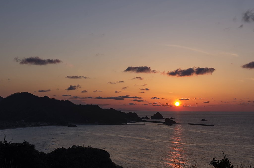 夕焼け前。