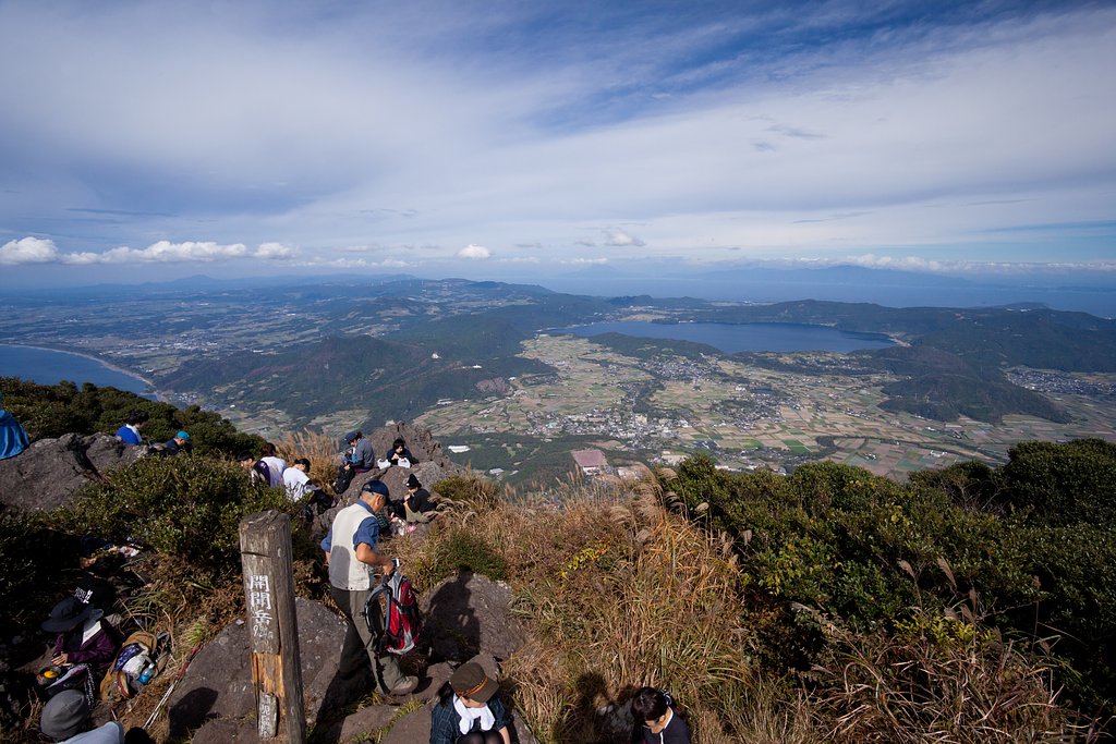 山頂にて