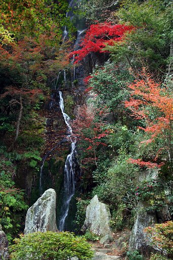 三滝寺の滝（縦構図）
