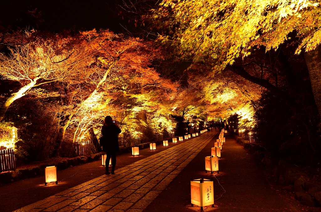 滋賀県石山寺のライトアップ