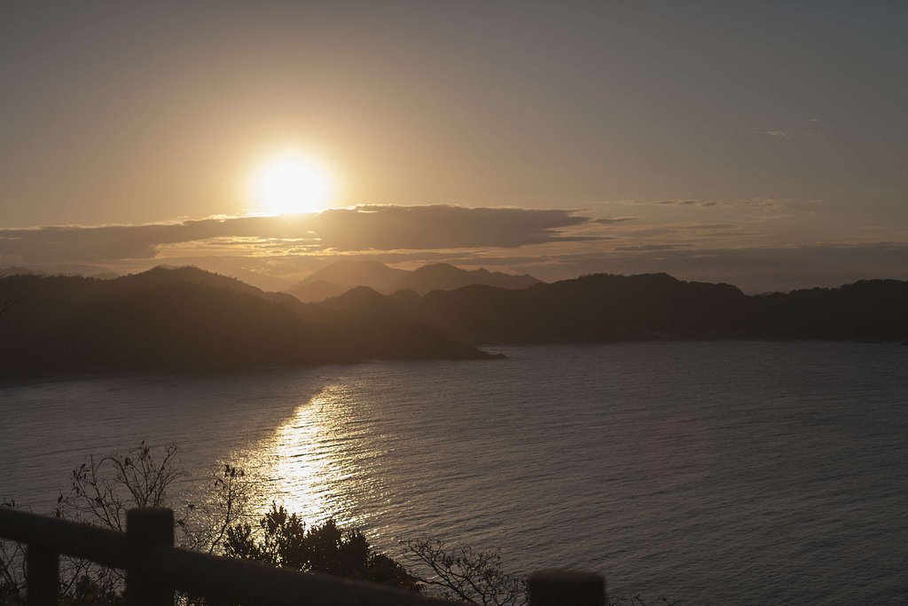 日本海の夕焼け。