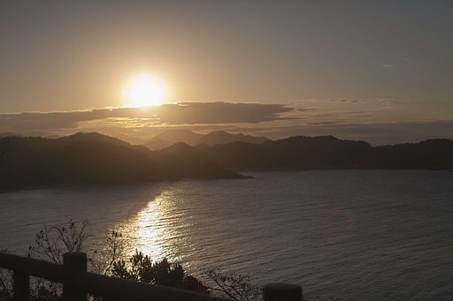 日本海の夕焼け。