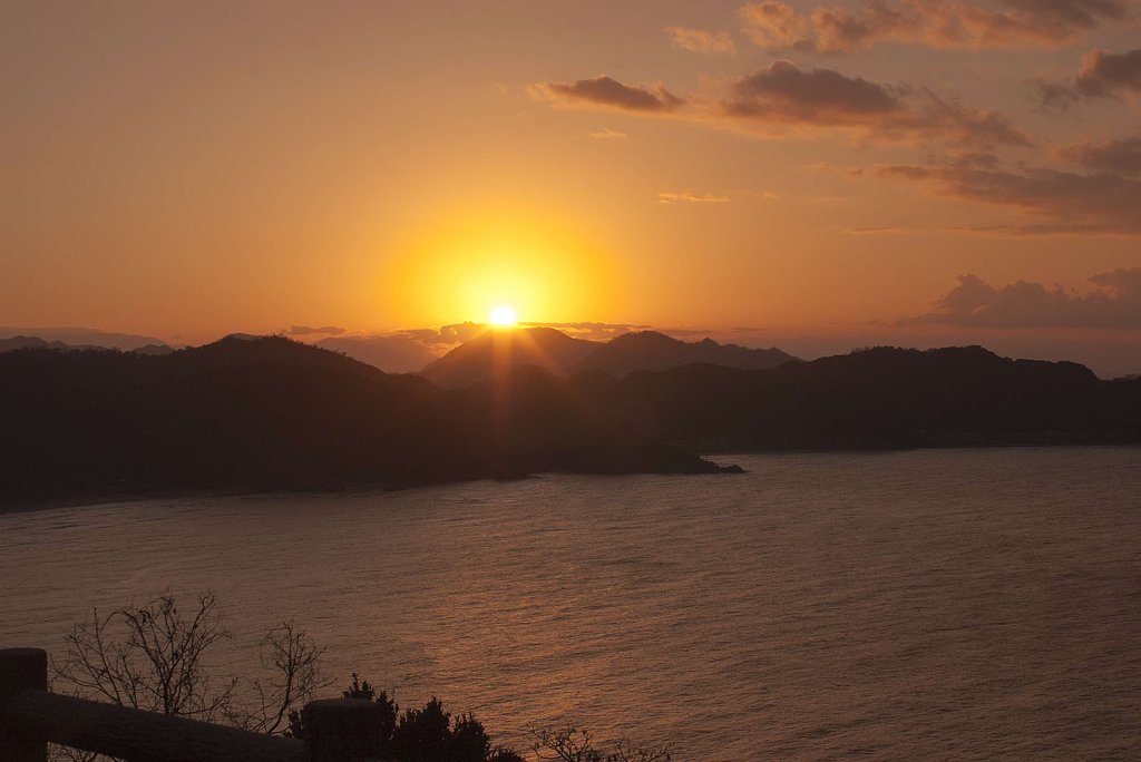 陸上岬の夕焼け-4。