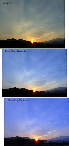 朝日と画像処理ソフト