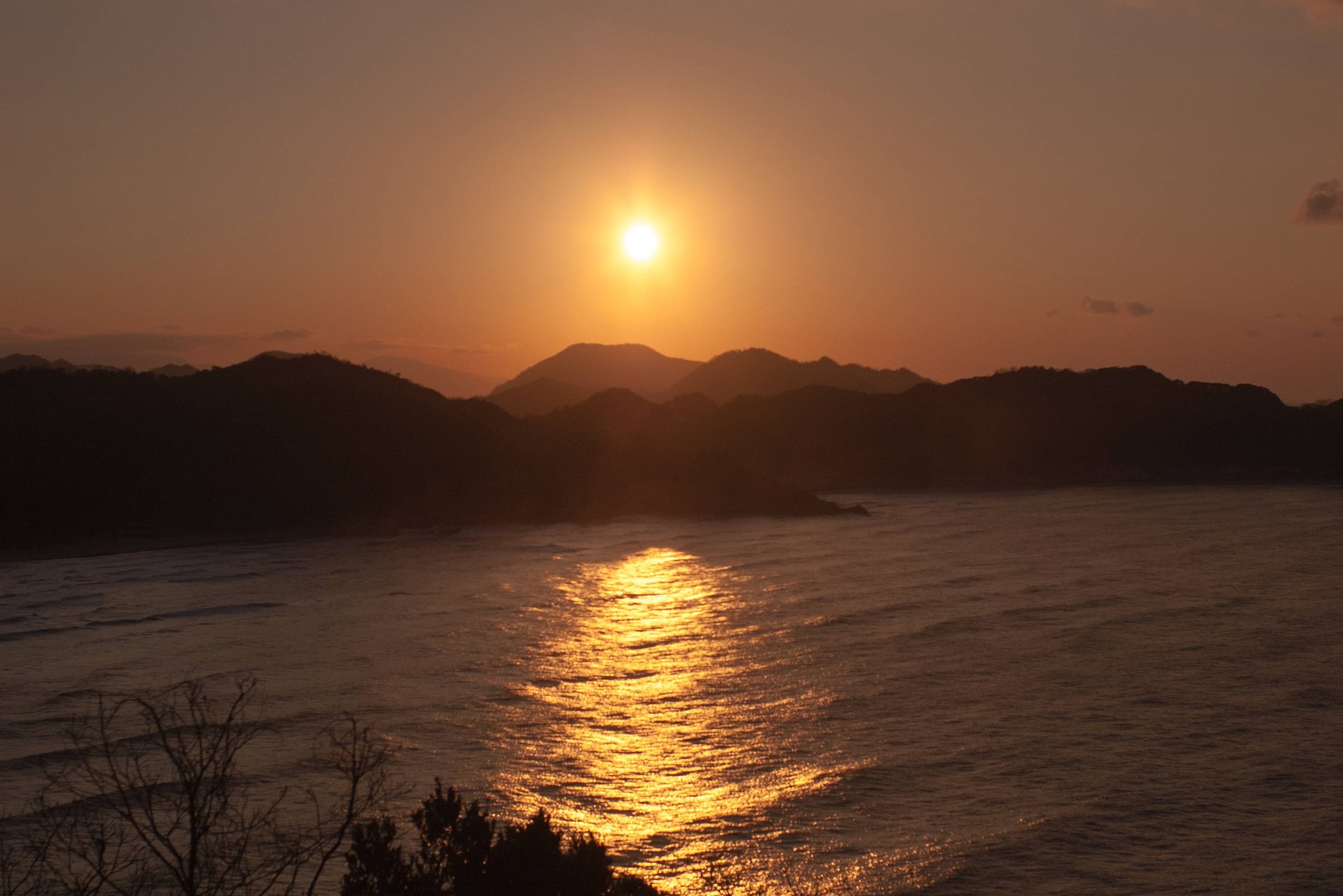 陸上岬の夕焼け-1。