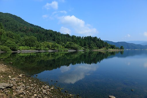 真夏の湖