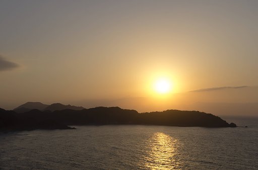 黄金色の夕焼け。