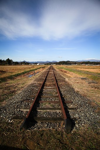 線路は続くよどこまでも＠宮城県栗原市