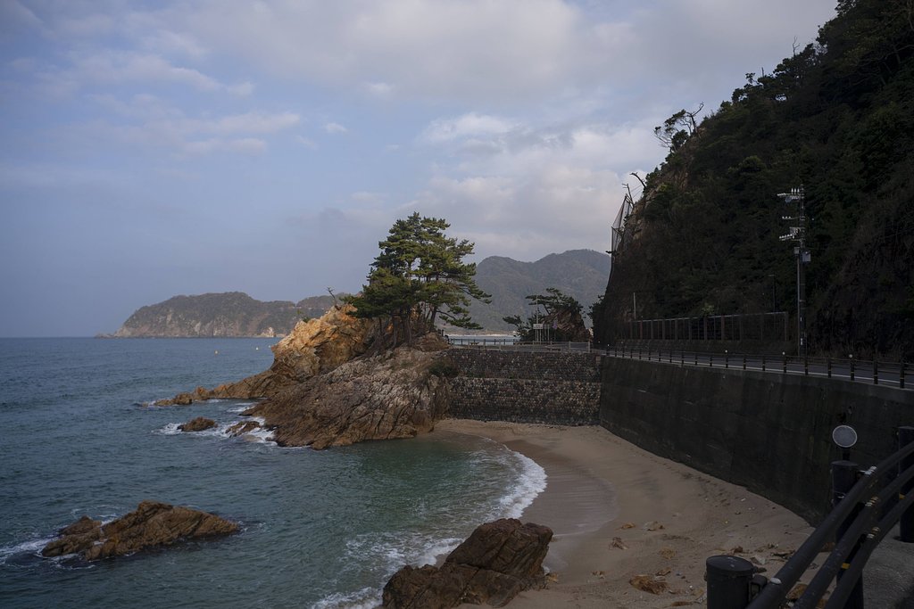 西脇海水浴場あたり。