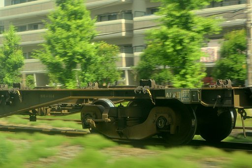 走行中の台車