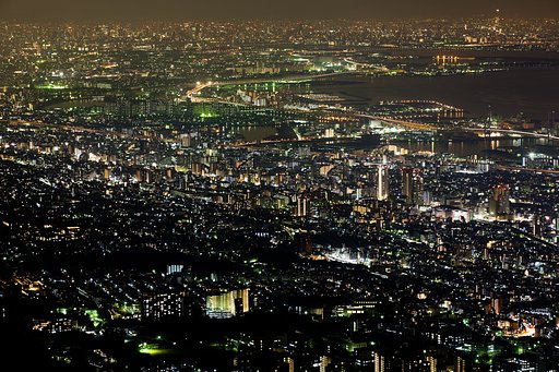 大阪方面にズームイン