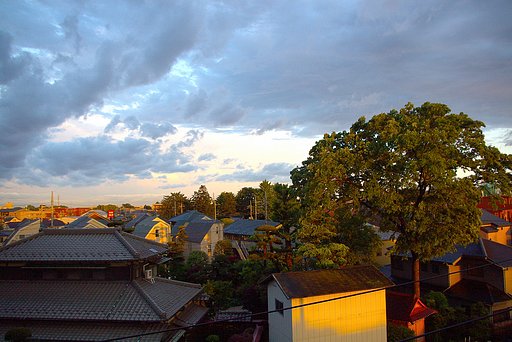 紅く染まり、雲は乱れる