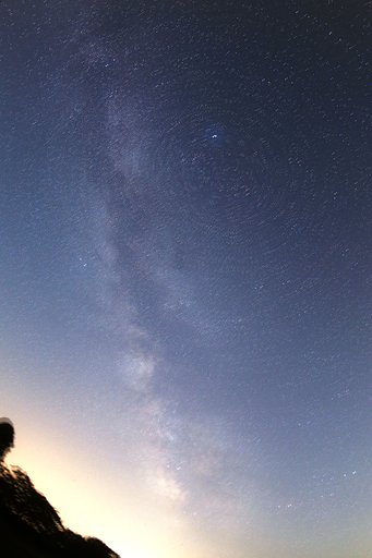 昇る天の川