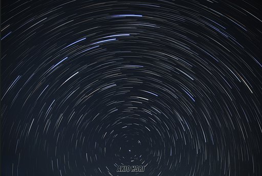北極星を中心に。