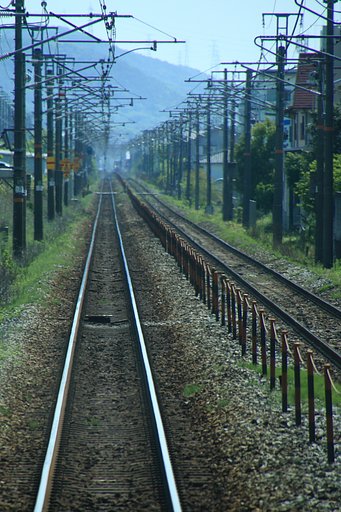 鉄路の陽炎