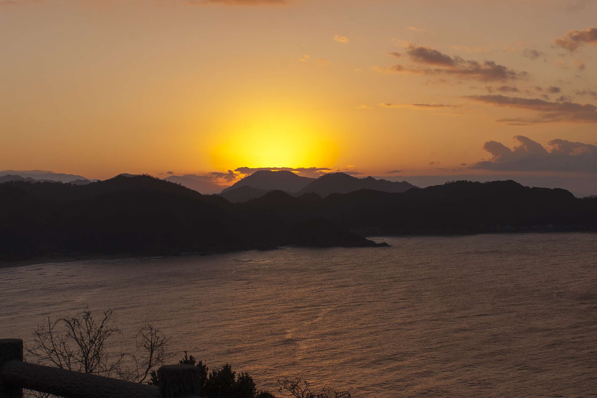 陸上岬の夕焼け。