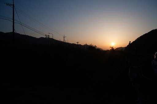 美しい夕焼けに。