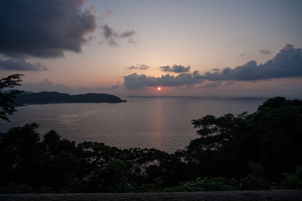 陸上岬からの日本海の夕焼け-6!