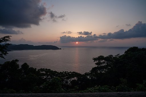 陸上岬からの日本海の夕焼け-6!