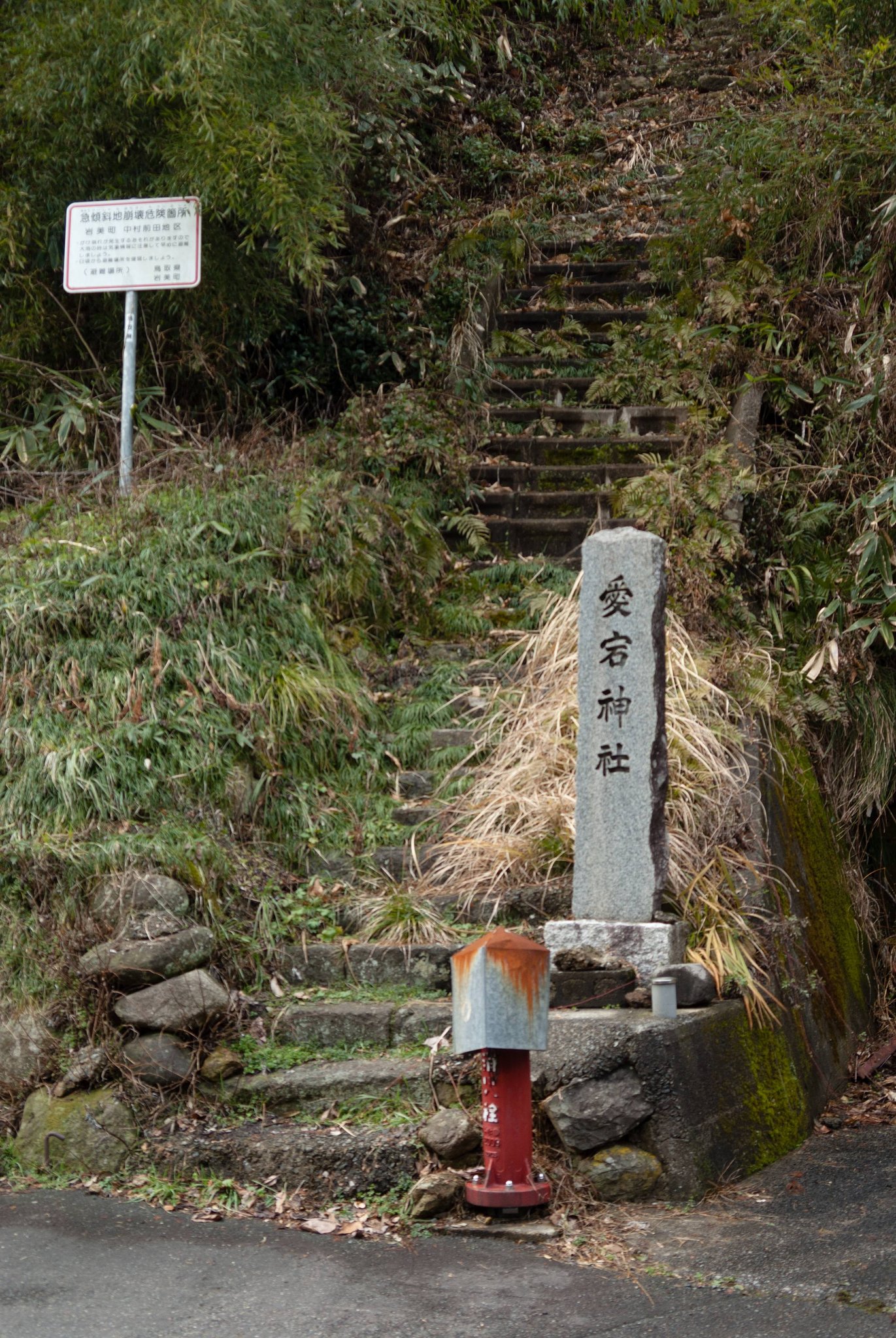 登り口。