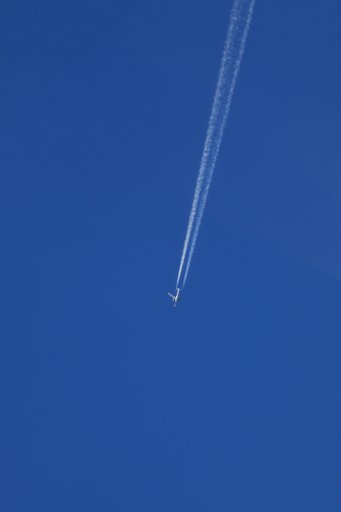 【動感】飛行機雲