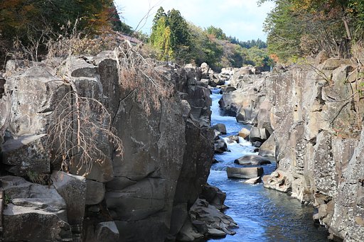 洪水の跡