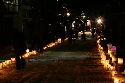 奈良井宿アイスキャンドル祭