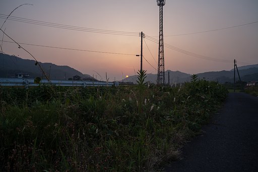 PM 2.5の様な感じの日没!