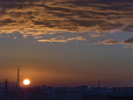 自宅で初日の出