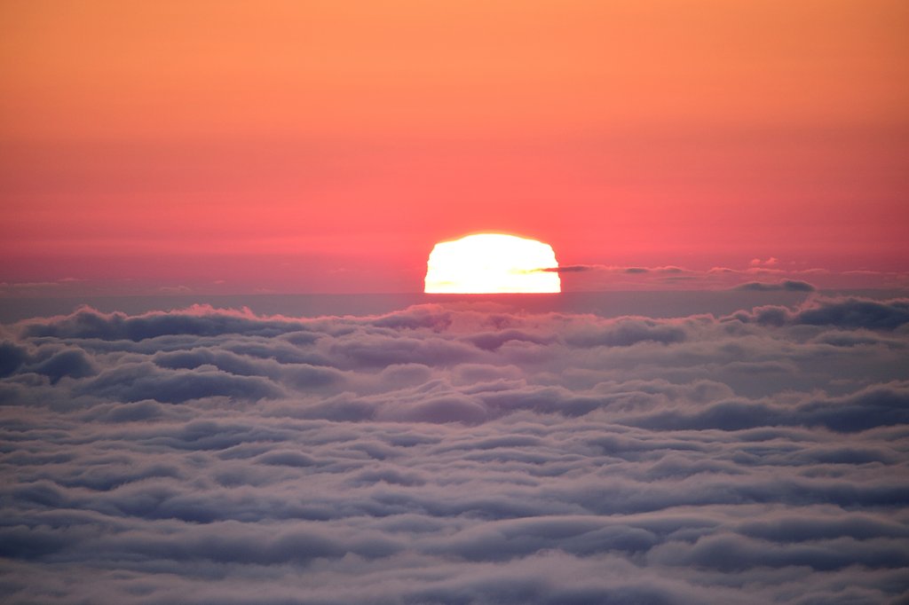 四角い夕日