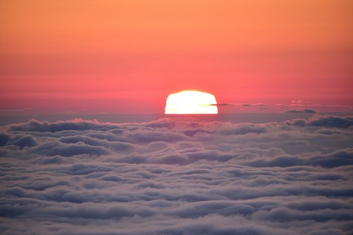 四角い夕日