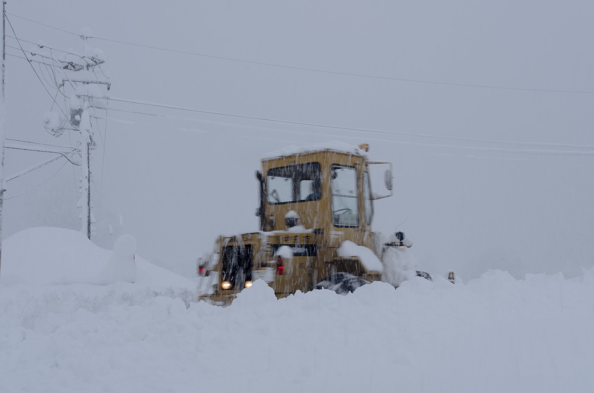 除雪中！