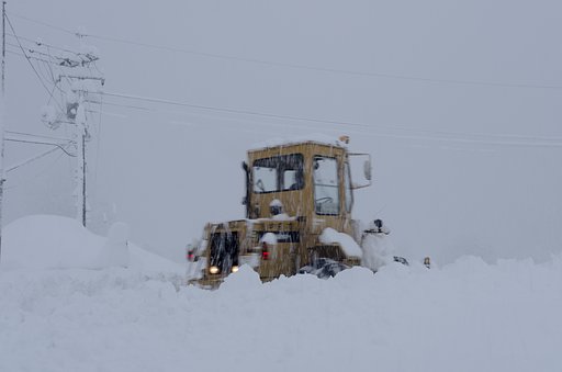 除雪中！