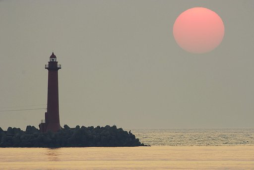 日本海に・・・