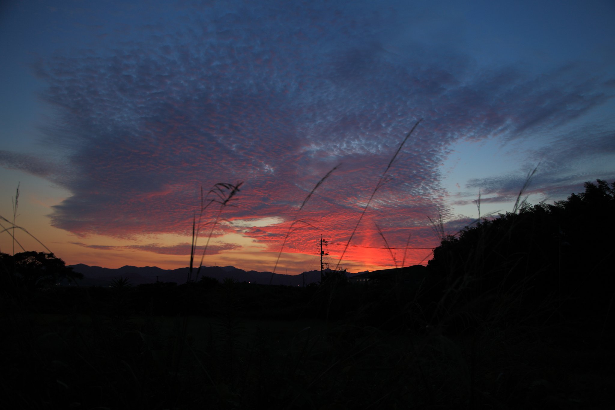残念な夕焼け