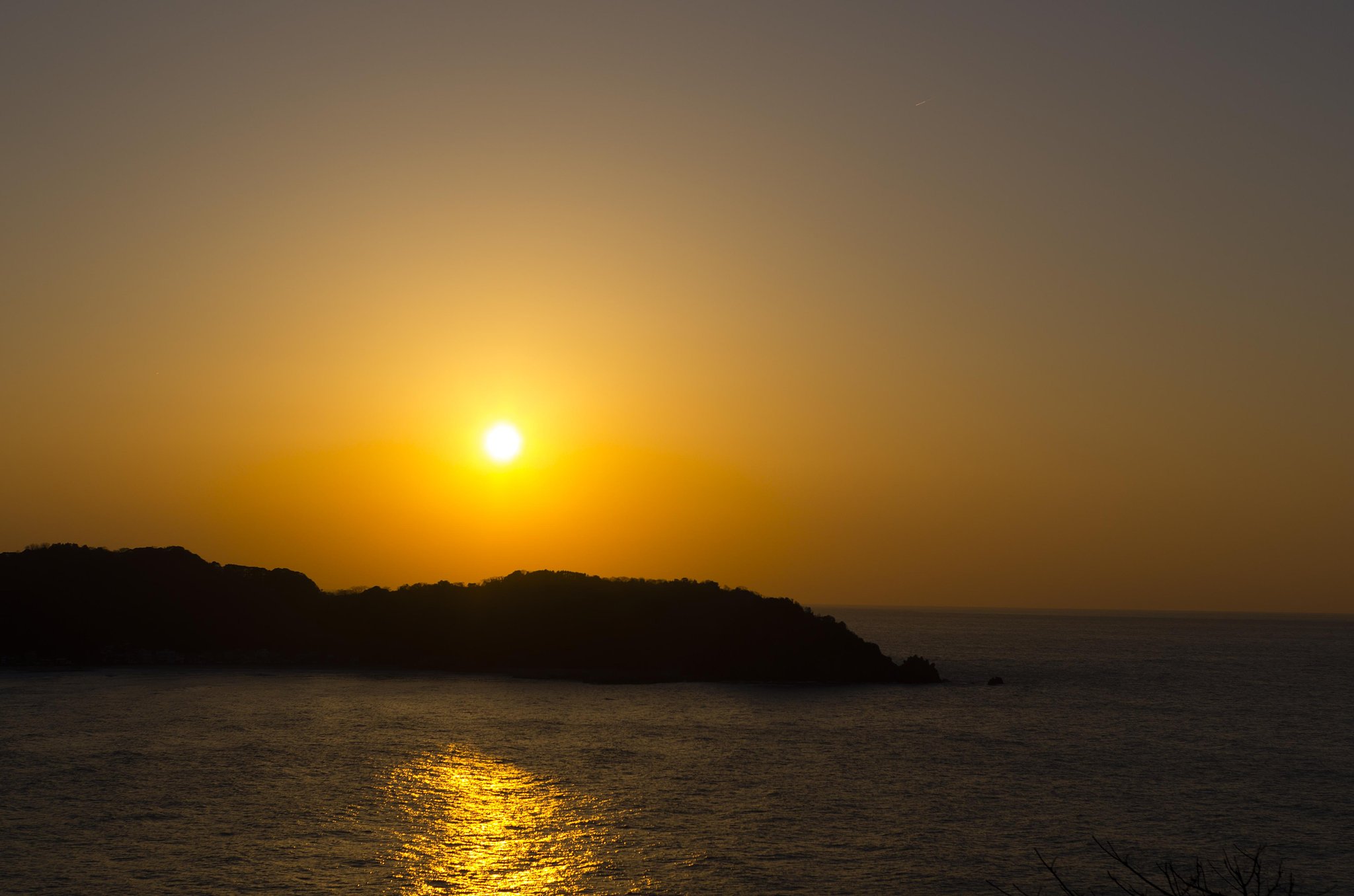 日本海の夕焼け-１。