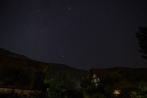 合掌造りの夜空