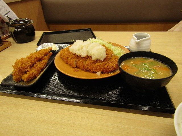 ロースカツ＆海老天婦羅　盛り合わせ
