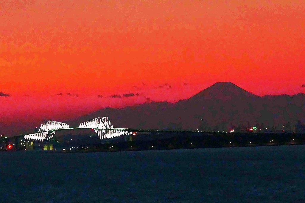 【天】舞浜（東京デズニー）夕暮れ