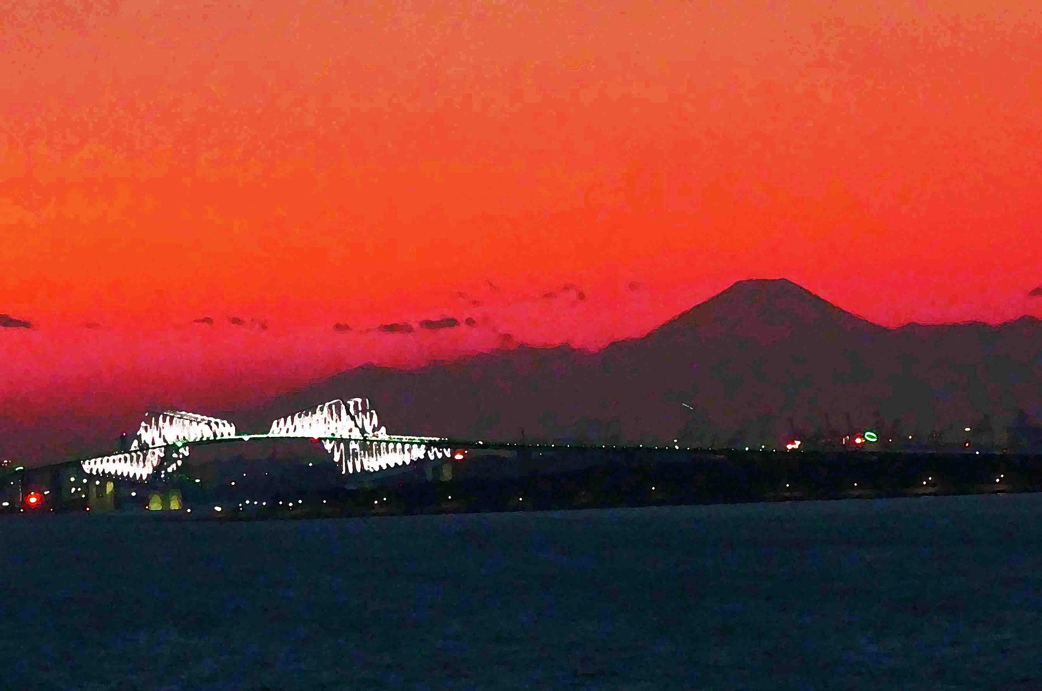 【天】舞浜（東京デズニー）夕暮れ
