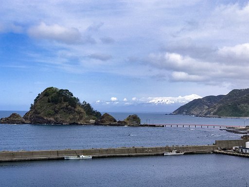 【開放感】青空 白い山 青い海