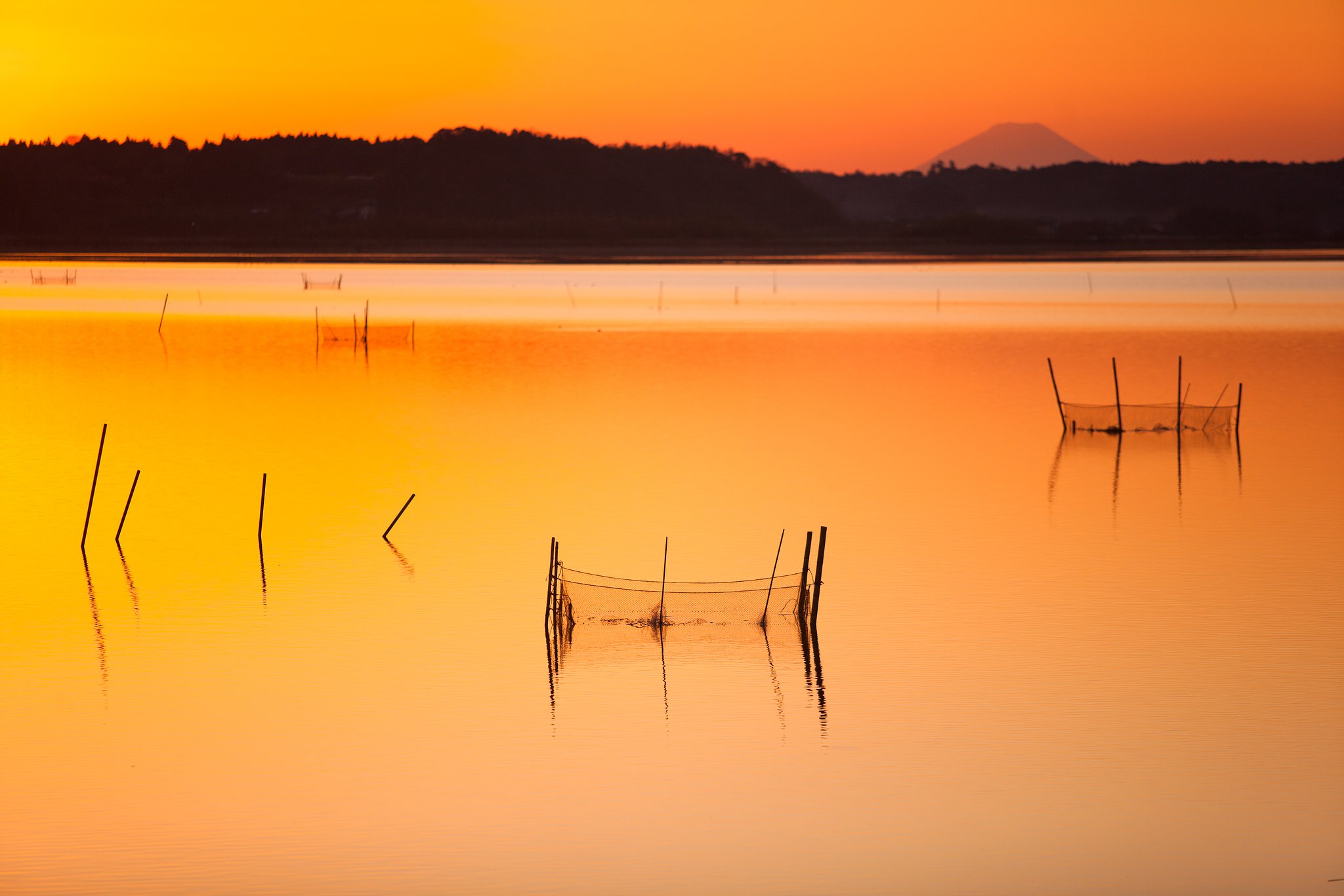 北印旛沼夕景