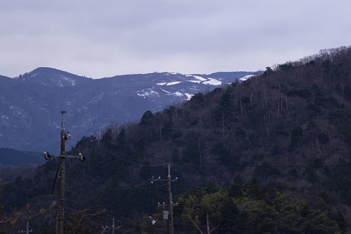 県境の山(200mm)。