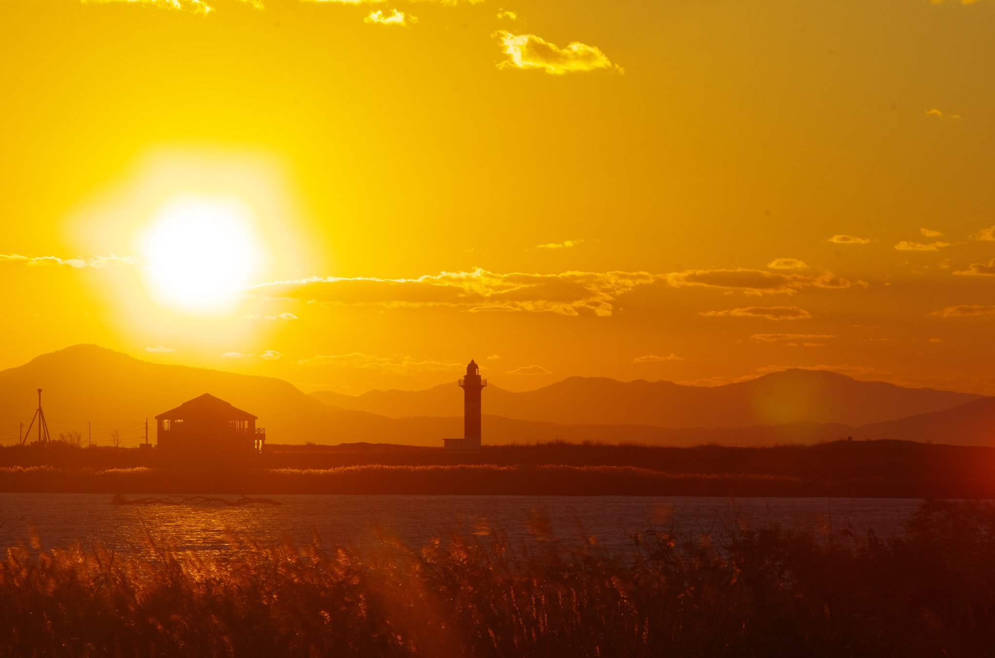 夕日