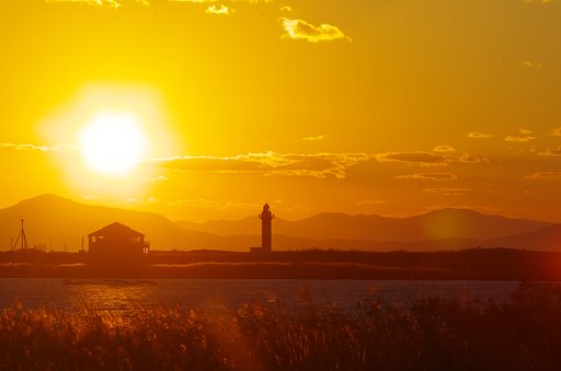 夕日