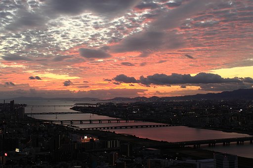 夕焼雲（空中庭園より）