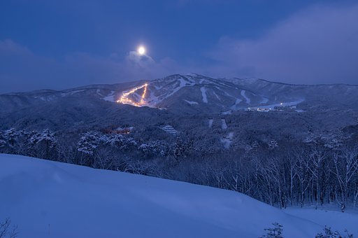 満月の朝